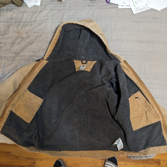 Carhartt men's large sherpa lined duck jacket - Picture 5 of 9